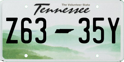 TN license plate Z6335Y