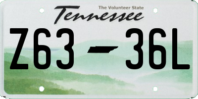 TN license plate Z6336L
