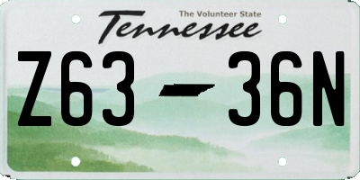 TN license plate Z6336N