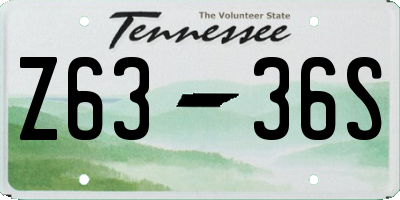 TN license plate Z6336S