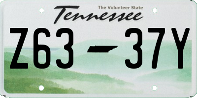 TN license plate Z6337Y