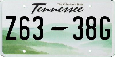 TN license plate Z6338G