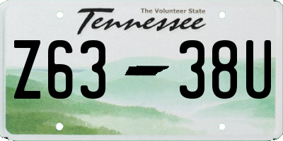TN license plate Z6338U