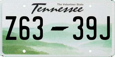 TN license plate Z6339J