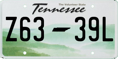 TN license plate Z6339L