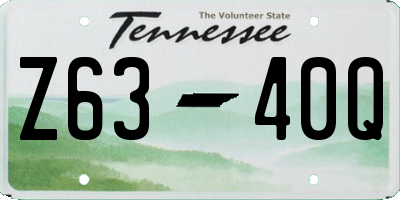 TN license plate Z6340Q