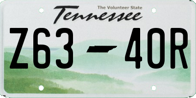 TN license plate Z6340R