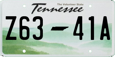 TN license plate Z6341A