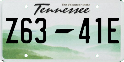 TN license plate Z6341E