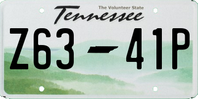 TN license plate Z6341P