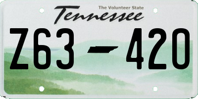 TN license plate Z6342O