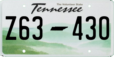 TN license plate Z6343O