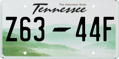 TN license plate Z6344F