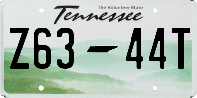 TN license plate Z6344T