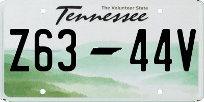 TN license plate Z6344V