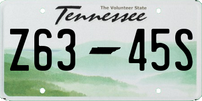 TN license plate Z6345S