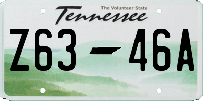 TN license plate Z6346A