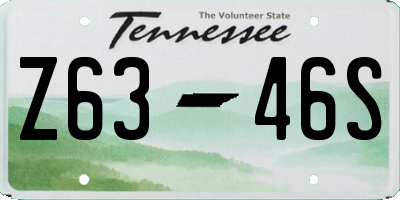 TN license plate Z6346S