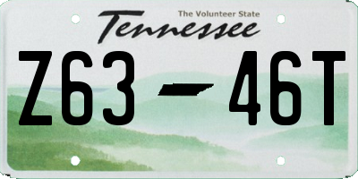 TN license plate Z6346T