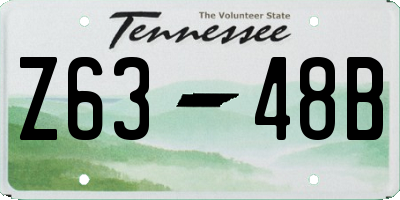 TN license plate Z6348B