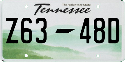 TN license plate Z6348D