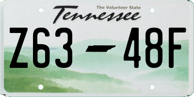 TN license plate Z6348F