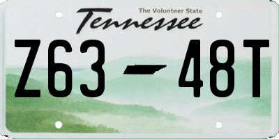 TN license plate Z6348T