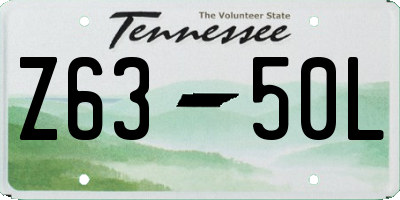 TN license plate Z6350L