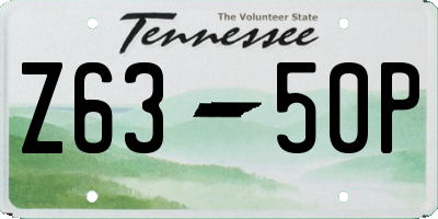 TN license plate Z6350P