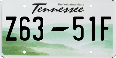 TN license plate Z6351F