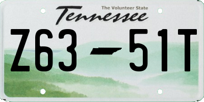 TN license plate Z6351T