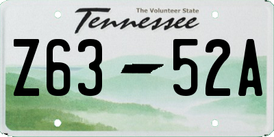 TN license plate Z6352A