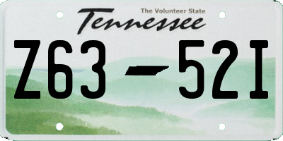 TN license plate Z6352I