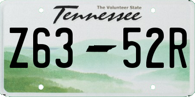 TN license plate Z6352R