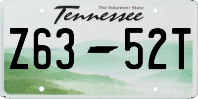 TN license plate Z6352T