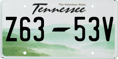 TN license plate Z6353V