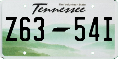 TN license plate Z6354I