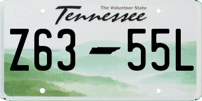 TN license plate Z6355L