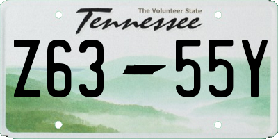 TN license plate Z6355Y