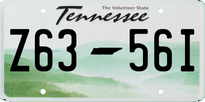 TN license plate Z6356I