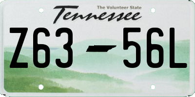 TN license plate Z6356L