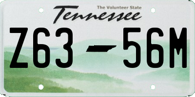 TN license plate Z6356M