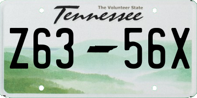 TN license plate Z6356X