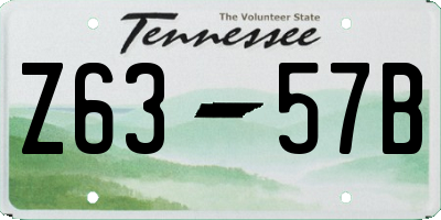 TN license plate Z6357B