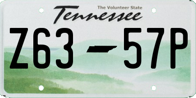 TN license plate Z6357P