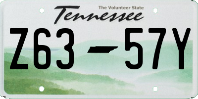 TN license plate Z6357Y