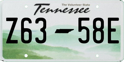 TN license plate Z6358E