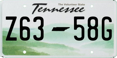 TN license plate Z6358G
