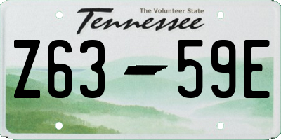TN license plate Z6359E