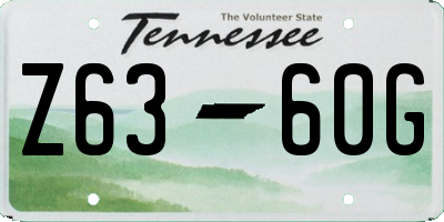 TN license plate Z6360G